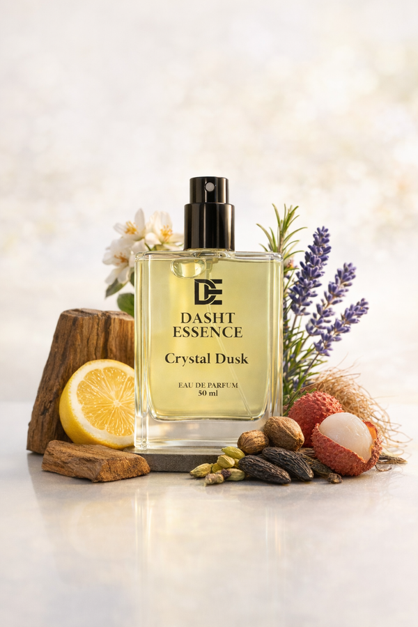 Crystal Dusk - Oriental Woody Perfume for Men | Dasht Essence