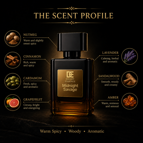 Midnight Savage perfume scent profile by Dasht Essence